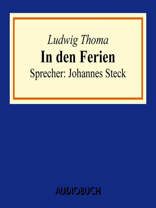 Cover image for In den Ferien